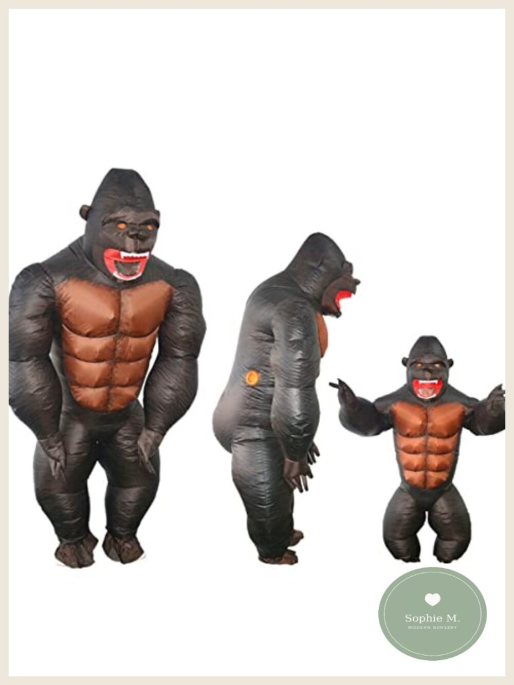 Inflatable Gorilla Costume Funny Halloween Adult Kids